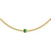 14K Yellow Lab-Grown Emerald 16" Necklace