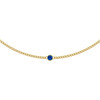 14K Yellow Lab-Grown Blue Sapphire 16" Necklace
