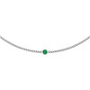 14K White Lab-Grown Emerald 16" Necklace