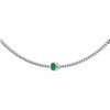 14K White Lab-Grown Emerald 16" Necklace