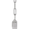 14 Karat White Gold Lab Grown Moissanite Necklace 16 Inch, 7x7mm - $1,318