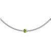 14K White Natural Peridot 16" Necklace