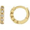 14K Yellow 1/5 CTW Natural Diamond 12.24 mm Hinged Hoop Earrings