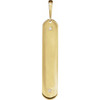 14K Yellow .0075 CTW Natural Diamond Engravable Bar Pendant Mounting