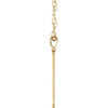 14 Karat Yellow Gold Natural Diamond Engravable Bar Mounting Necklace 0.0075 CTW, 18 Inch - $1,634