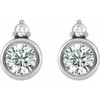 14K White 4 mm 1/2 CTW Natural Diamond Earrings