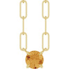 14K Yellow Natural Citrine 18" Necklace