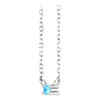 Platinum Natural Aquamarine Bar 16" Necklace