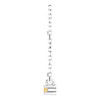 Platinum Natural Citrine Bar 16" Necklace