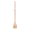 14K Rose Natural Peridot Bar 16" Necklace