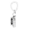 Platinum Natural Black Onyx & .04 CTW Natural Diamond Bow Pendant