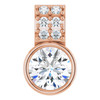 14K Rose 3/8 CTW Lab-Grown Diamond Pendant