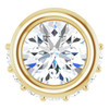 14K Yellow Natural White Sapphire & 1/10 CTW Natural Diamond Pendant