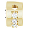 14K Yellow Natural White Sapphire & 1/10 CTW Natural Diamond Pendant