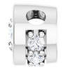 14K White Natural White Sapphire & .07 CTW Natural Diamond Pendant