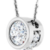 14 Karat White Gold Natural Diamond Hidden Halo Necklace 1/4 CTW, 18 Inch, 4mm - $1,172