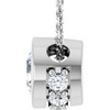 14 Karat White Gold Natural Diamond Hidden Halo Necklace 1/4 CTW, 18 Inch, 4mm - $1,172
