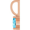 14K Rose 5x3 mm Natural Aquamarine Charm/Pendant