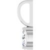 Sterling Silver 6x4 mm Natural White Sapphire Charm/Pendant