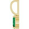 14 Karat Yellow Gold 6x4 mm Natural Emerald Charm/Pendant