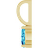 14K Yellow 6x4 mm Natural Blue Zircon Charm/Pendant
