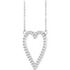 Platinum 1/4 CTW Natural Diamond Heart 18" Necklace
