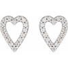 14K White 1/4 CTW Natural Diamond Heart Earrings
