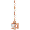 14 Karat Rose Gold Natural Diamond Hidden Halo Necklace 1/4 CTW, 18 Inch - $1,241