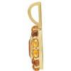 14K Yellow Natural Mexican Fire Opal & Natural Citrine Halo-Style Pendant
