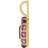 14K Yellow Natural Amethyst & Natural Rhodolite Garnet Halo-Style Pendant