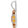 Platinum Natural Mexican Fire Opal & Natural Citrine Halo-Style Pendant