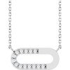 14 Karat White Gold Natural Diamond Paperclip to Style Necklace 1/10 CTW, 18 Inch - $956