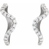 Platinum 1/5 CTW Natural Diamond 15.5 mm Hoop Earrings