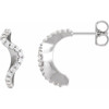 14K White 1/5 CTW Natural Diamond 15.5 mm Hoop Earrings