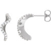 Sterling Silver 1/5 CTW Natural Diamond 15.5 mm Hoop Earrings