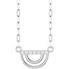 14 Karat White Gold Natural Diamond Arch Necklace 0.05 CTW, 18 Inch - $691