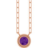 14K Rose Natural Amethyst 18" Necklace