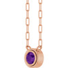 14K Rose Natural Amethyst 18" Necklace