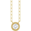 14K Yellow Natural White Sapphire 18" Necklace