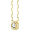 14K Yellow Natural White Sapphire 18" Necklace
