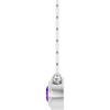 14K White Natural Amethyst 18" Necklace