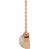 14K Rose Natural White Opal 18" Necklace