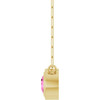 14 Karat Yellow Gold Natural Pink Sapphire 18" Necklace