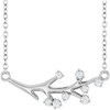 14 Karat White Gold Natural Diamond Branch Necklace 1/6 CTW, 18 Inch - $1,433