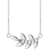 Accented Leaf or Center Necklace 1.2mm - $223