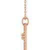 14 Karat Rose Gold Natural Diamond Medallion Necklace 0.06 CT, 16-18 Inch - $844