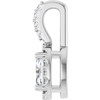 Platinum Lab-Grown Moissanite & .04 CTW Natural Diamond Halo-Style Pendant