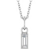 Sterling Silver Natural Diamond Bezel to Set Necklace 1/6 CT, 16-18 Inch - $1,298