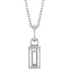 Sterling Silver 3/8 CT Natural Diamond Bezel-Set 16-18" Necklace