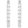 14K White 1/6 CTW Natural Diamond 15.1 mm Hoop Earrings